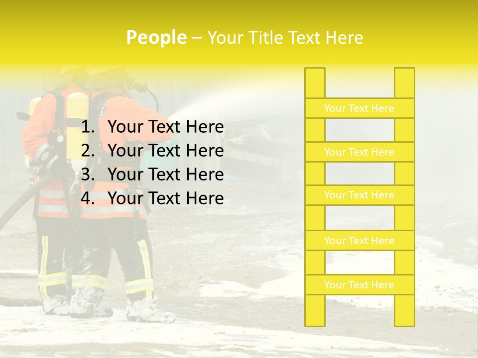 Fire Prevention Rescue Hose PowerPoint Template