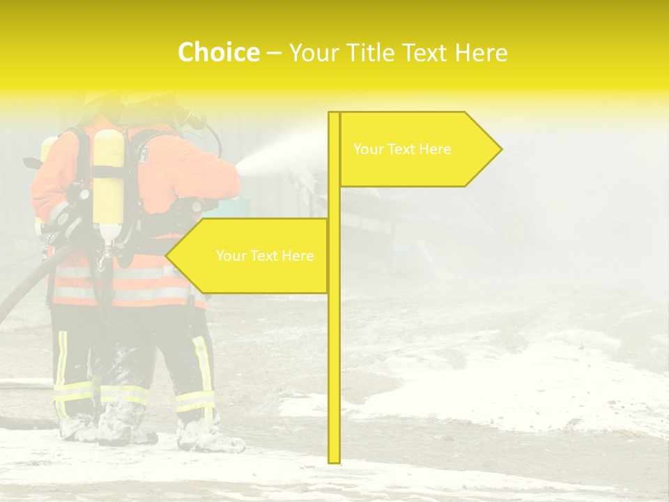 Fire Prevention Rescue Hose PowerPoint Template