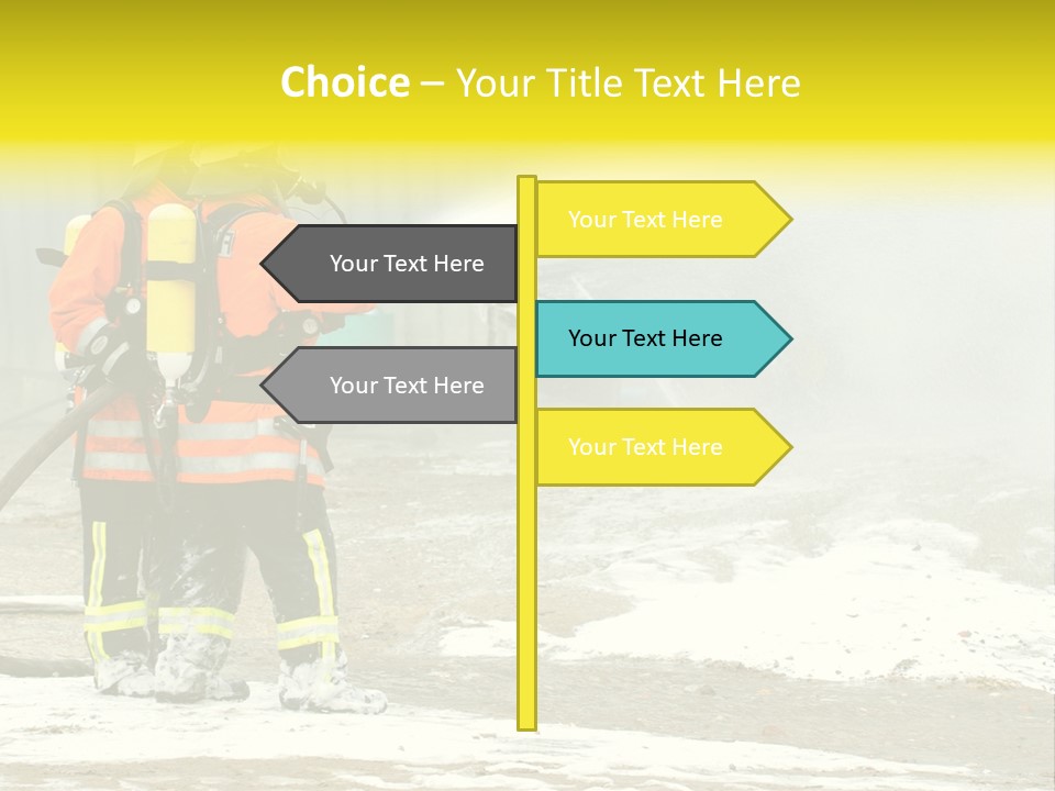 Fire Prevention Rescue Hose PowerPoint Template