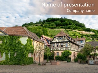 German Village House PowerPoint Template