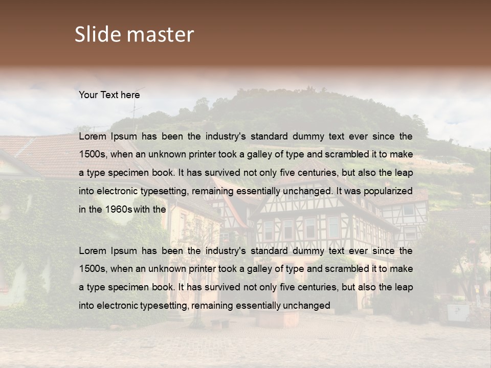 German Village House PowerPoint Template