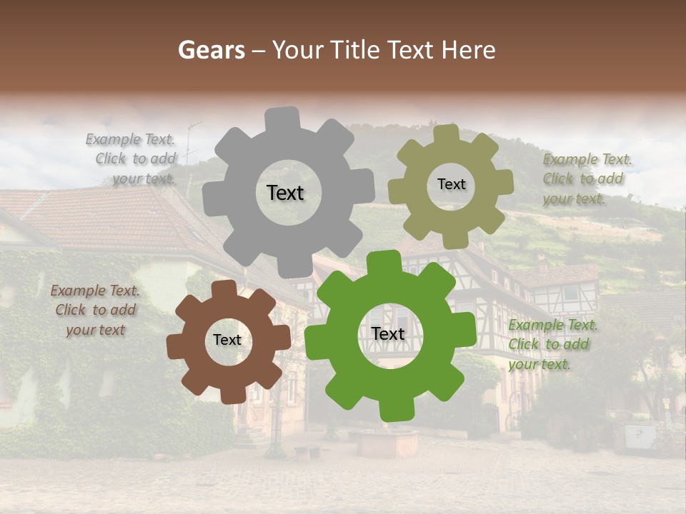 German Village House PowerPoint Template