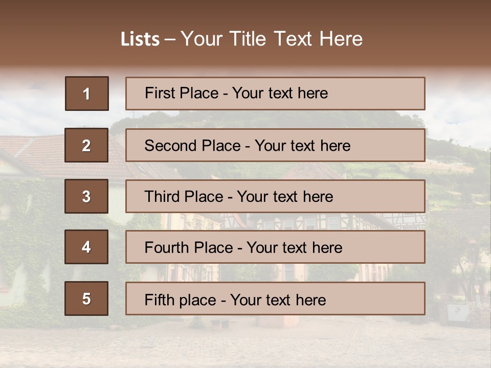 German Village House PowerPoint Template