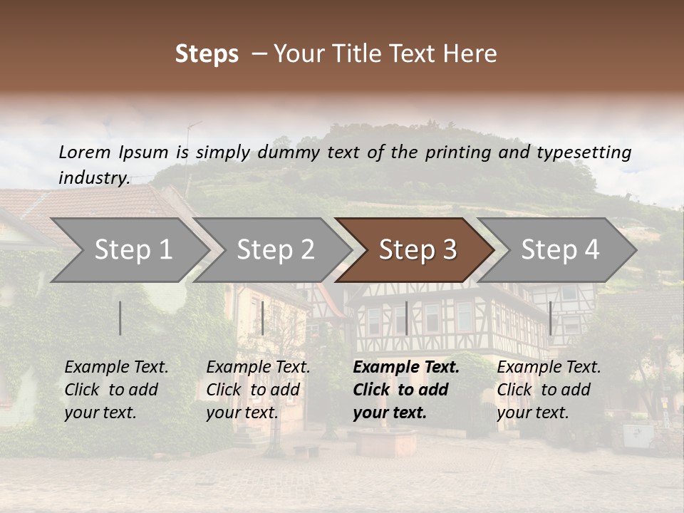 German Village House PowerPoint Template