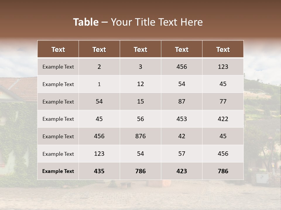 German Village House PowerPoint Template