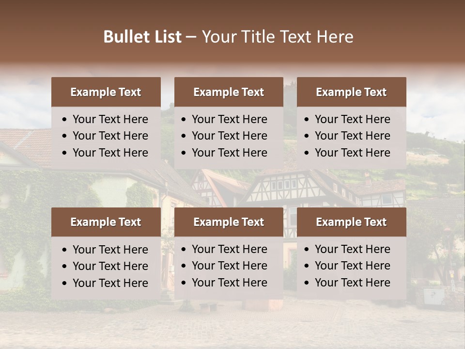 German Village House PowerPoint Template