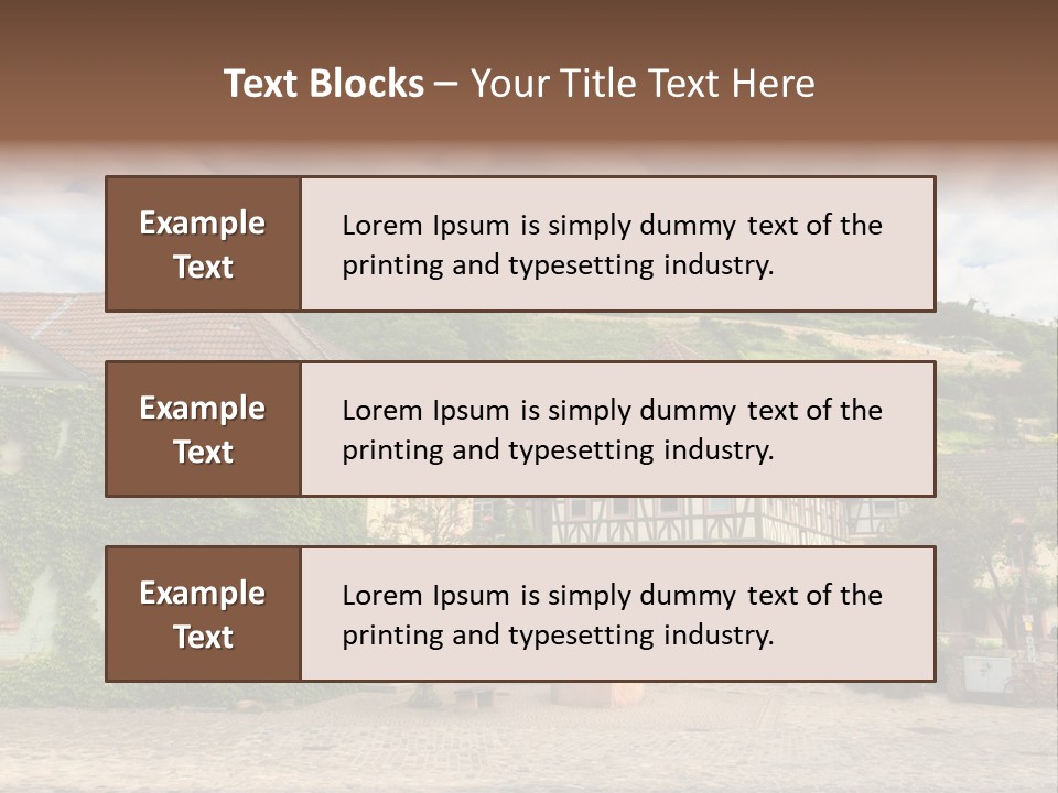 German Village House PowerPoint Template