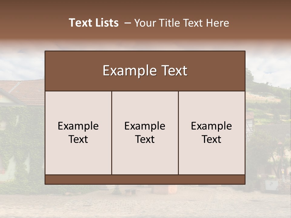 German Village House PowerPoint Template