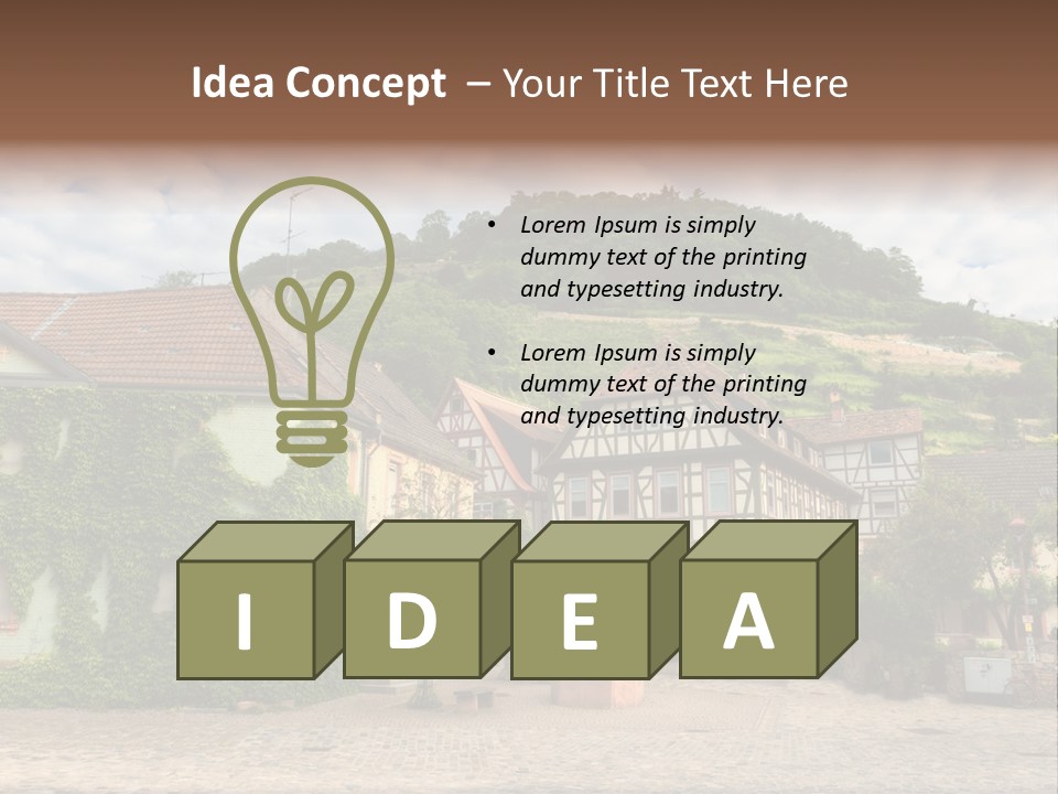 German Village House PowerPoint Template