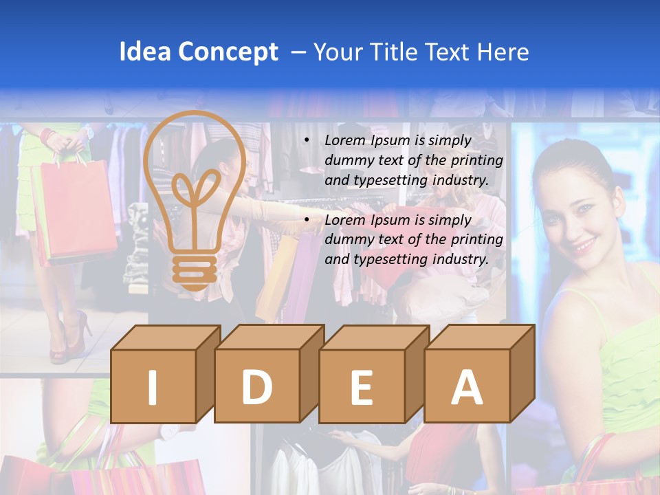 Girl Glamourous Share PowerPoint Template