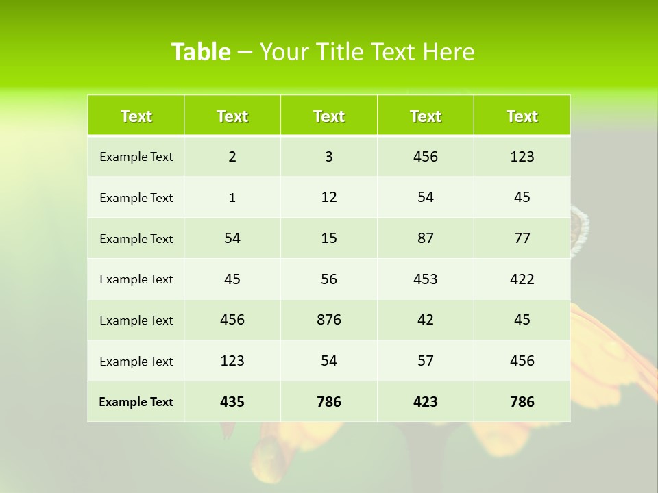 Background Wing Wildlife PowerPoint Template