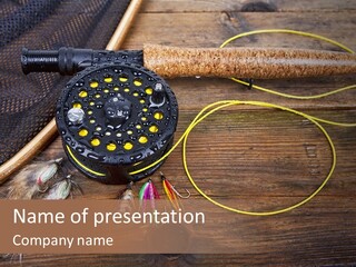 Hook Fly Fishing Cast PowerPoint Template