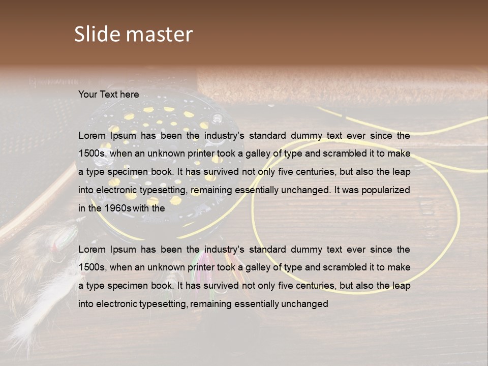 Hook Fly Fishing Cast PowerPoint Template