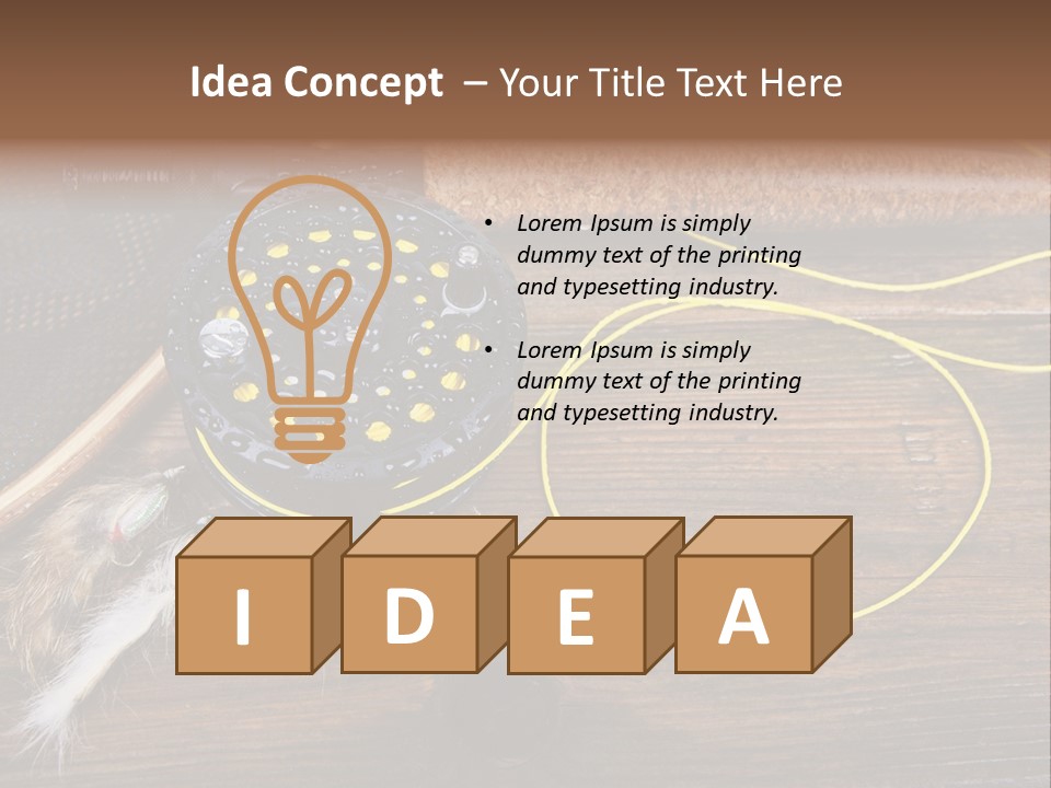 Hook Fly Fishing Cast PowerPoint Template