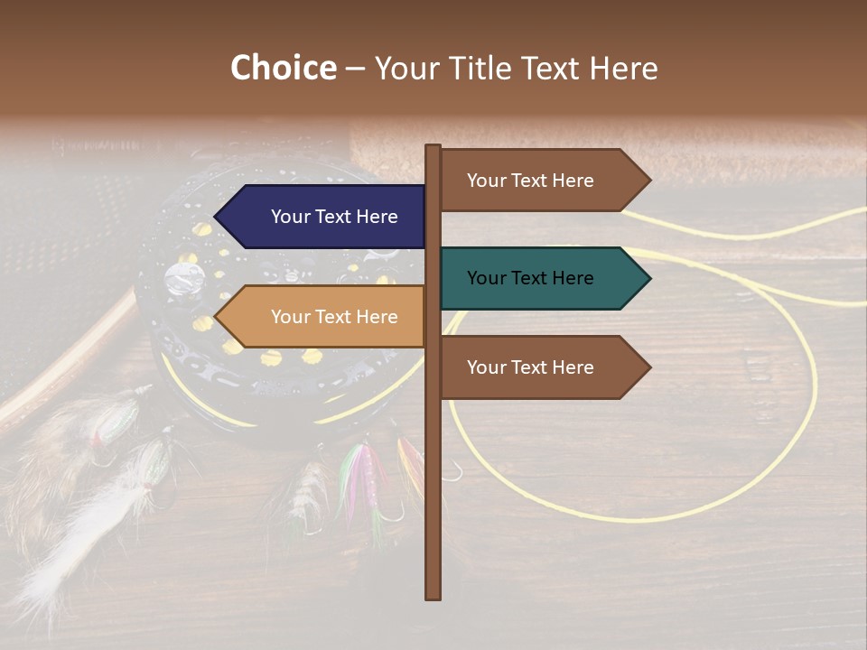 Hook Fly Fishing Cast PowerPoint Template