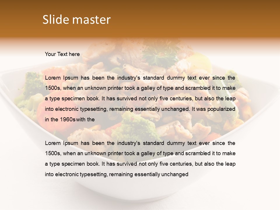 Pork Broccoli Meat PowerPoint Template