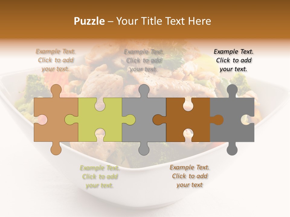 Pork Broccoli Meat PowerPoint Template