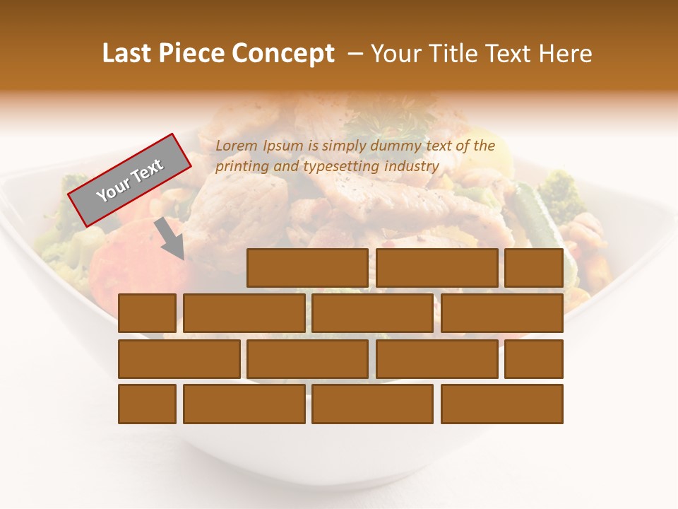 Pork Broccoli Meat PowerPoint Template