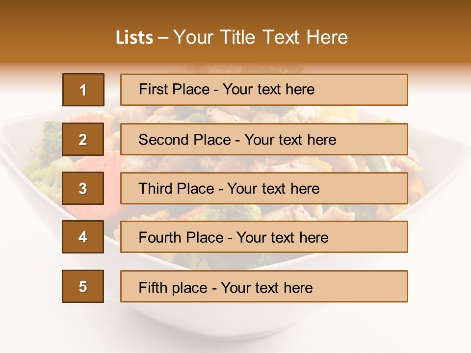 Pork Broccoli Meat PowerPoint Template
