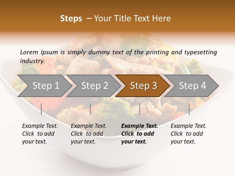 Pork Broccoli Meat PowerPoint Template