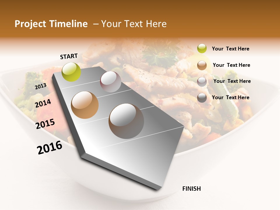 Pork Broccoli Meat PowerPoint Template