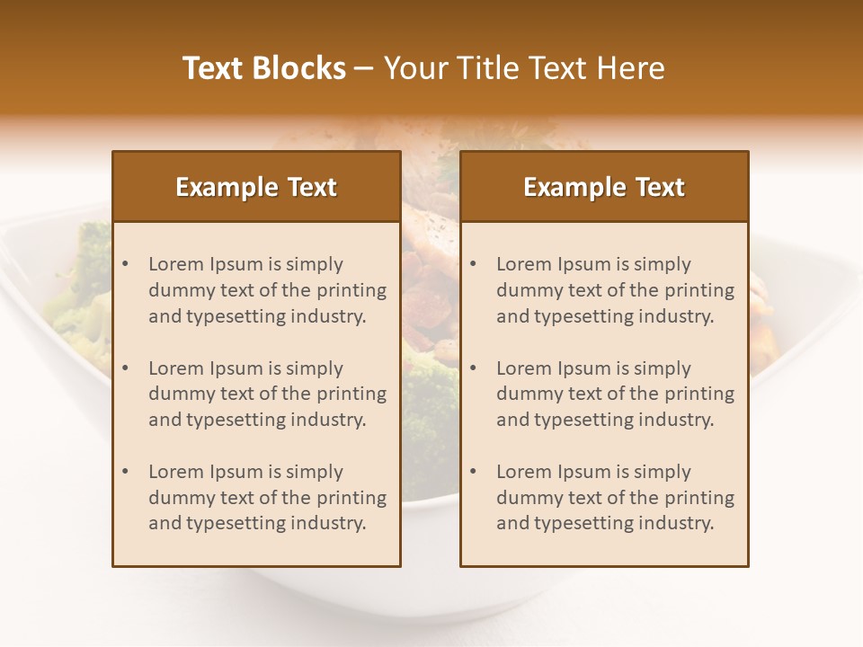 Pork Broccoli Meat PowerPoint Template
