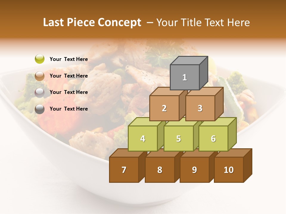 Pork Broccoli Meat PowerPoint Template