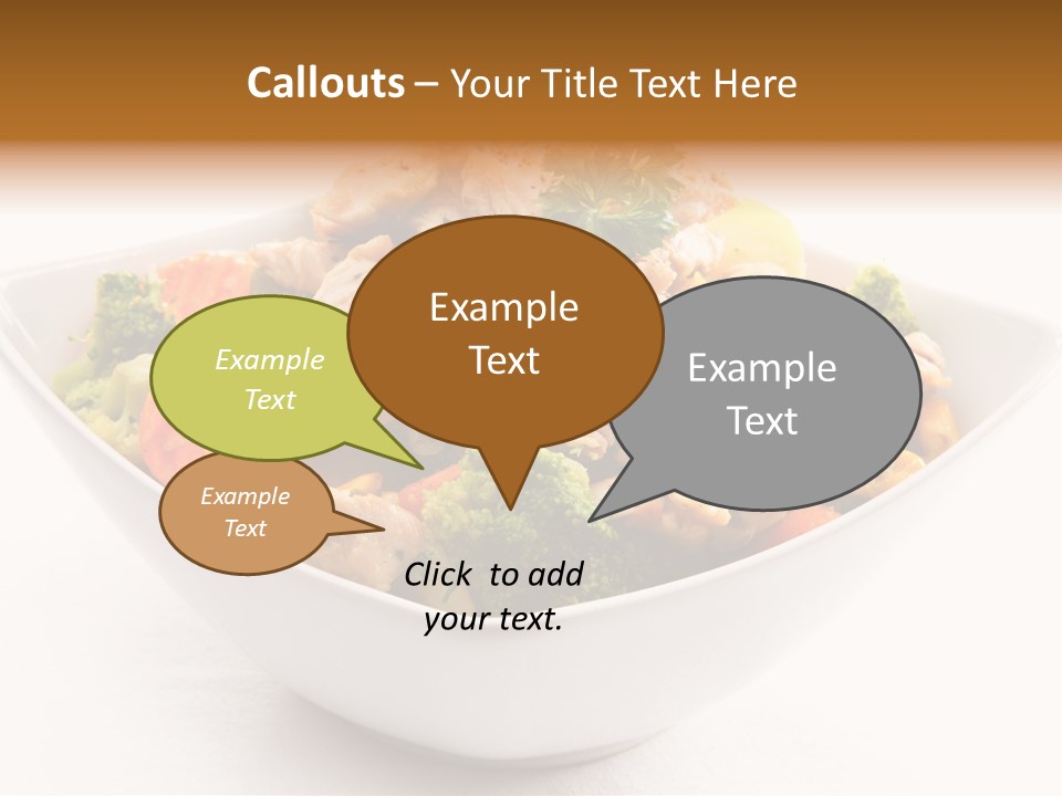 Pork Broccoli Meat PowerPoint Template