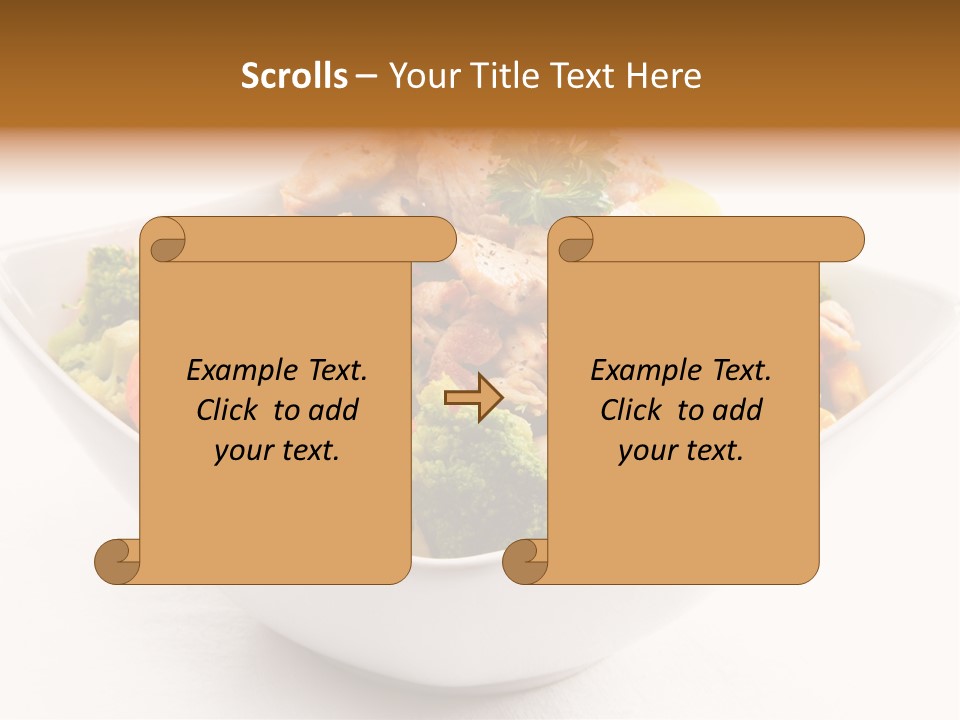 Pork Broccoli Meat PowerPoint Template