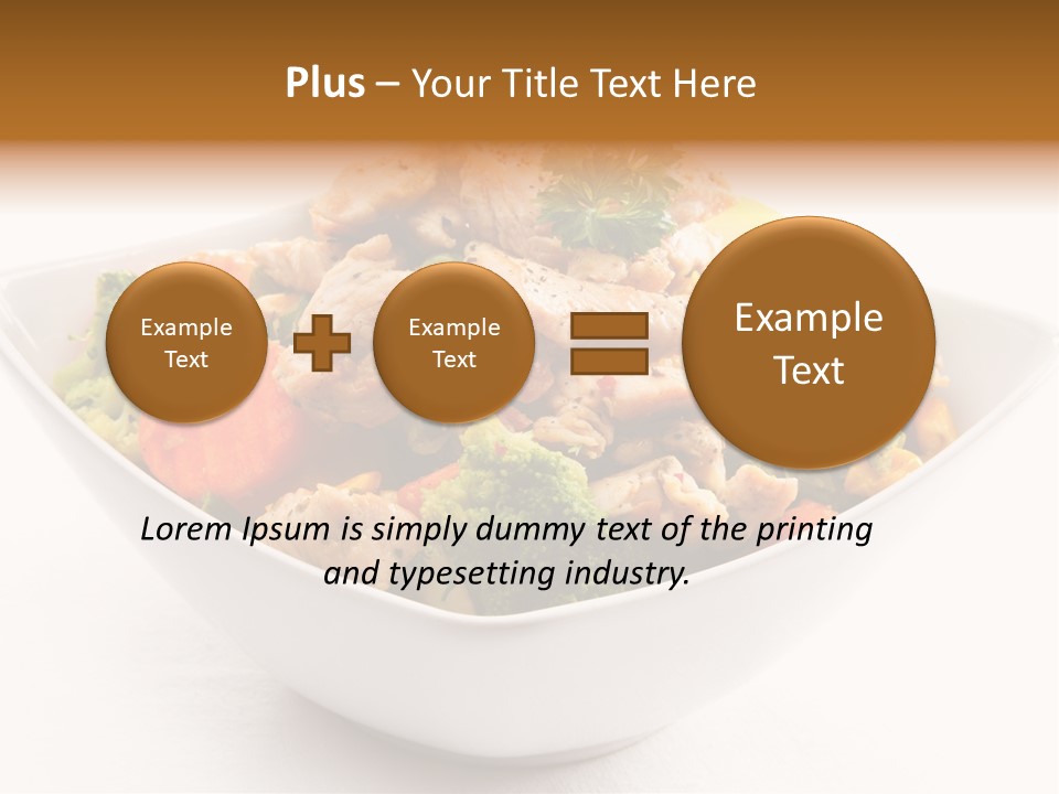 Pork Broccoli Meat PowerPoint Template
