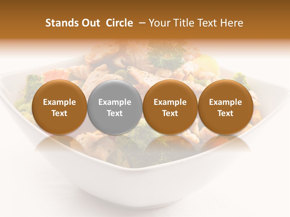 Pork Broccoli Meat PowerPoint Template