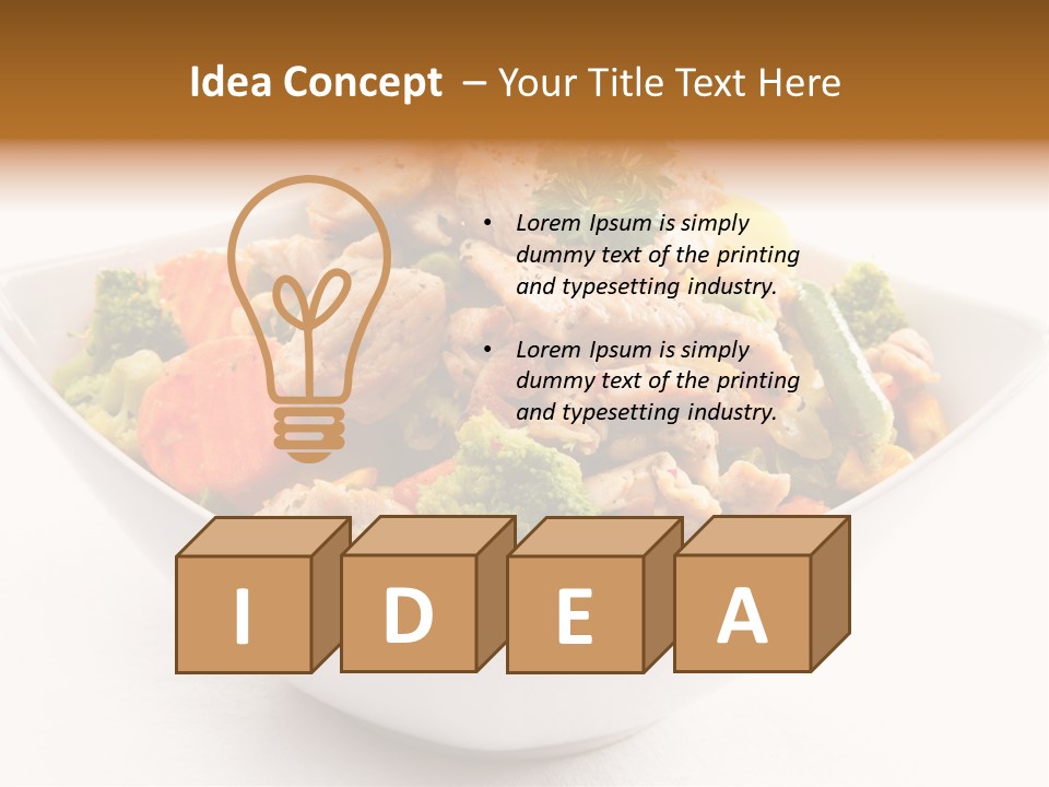 Pork Broccoli Meat PowerPoint Template