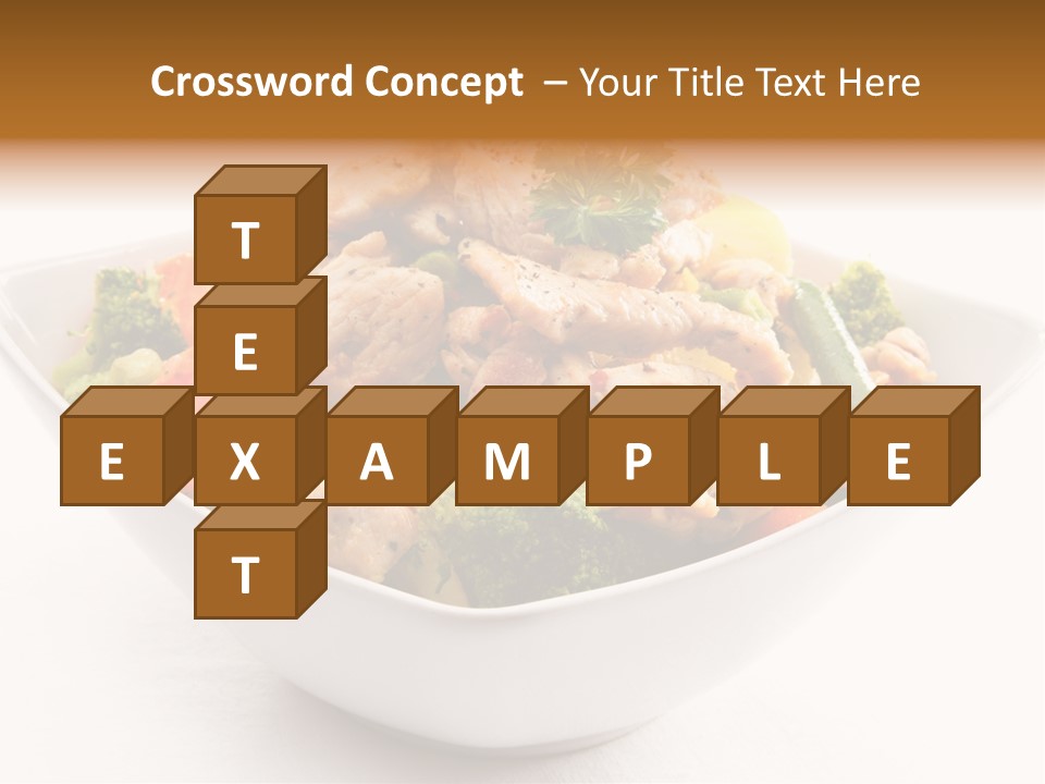 Pork Broccoli Meat PowerPoint Template