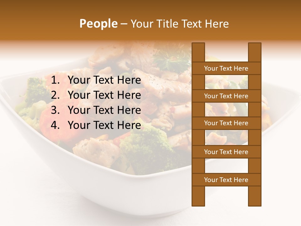 Pork Broccoli Meat PowerPoint Template