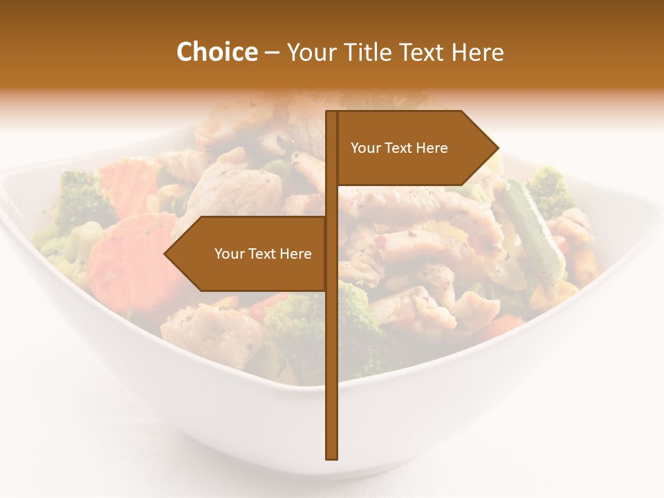 Pork Broccoli Meat PowerPoint Template