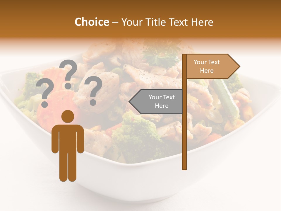 Pork Broccoli Meat PowerPoint Template