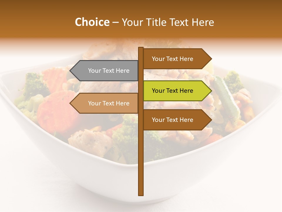 Pork Broccoli Meat PowerPoint Template