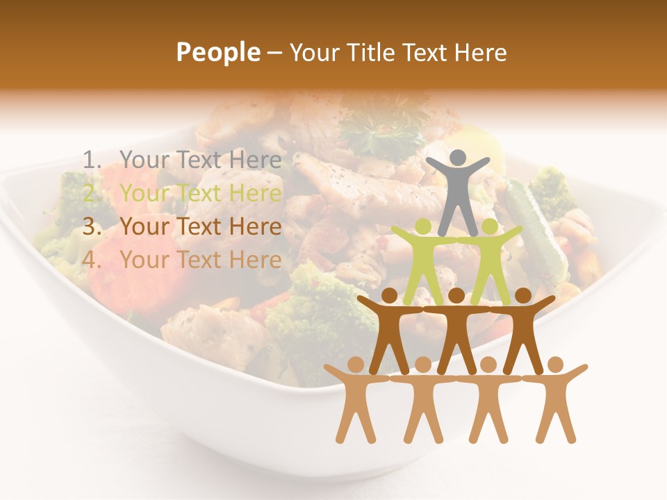 Pork Broccoli Meat PowerPoint Template
