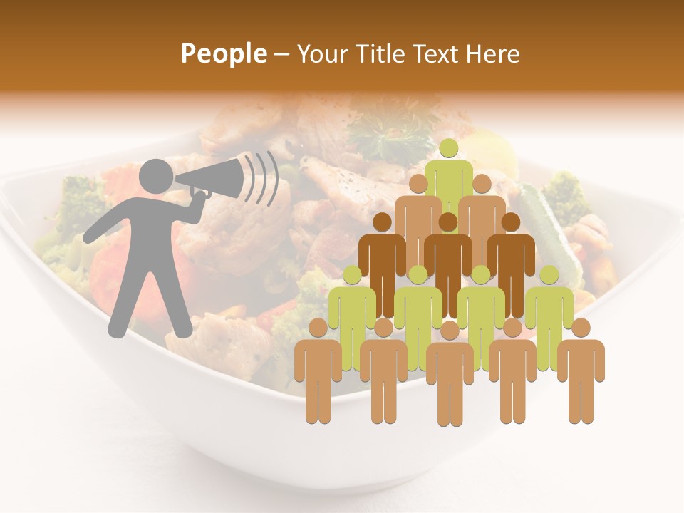 Pork Broccoli Meat PowerPoint Template