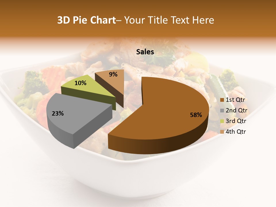 Pork Broccoli Meat PowerPoint Template