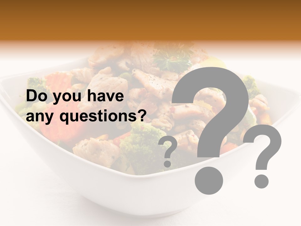 Pork Broccoli Meat PowerPoint Template