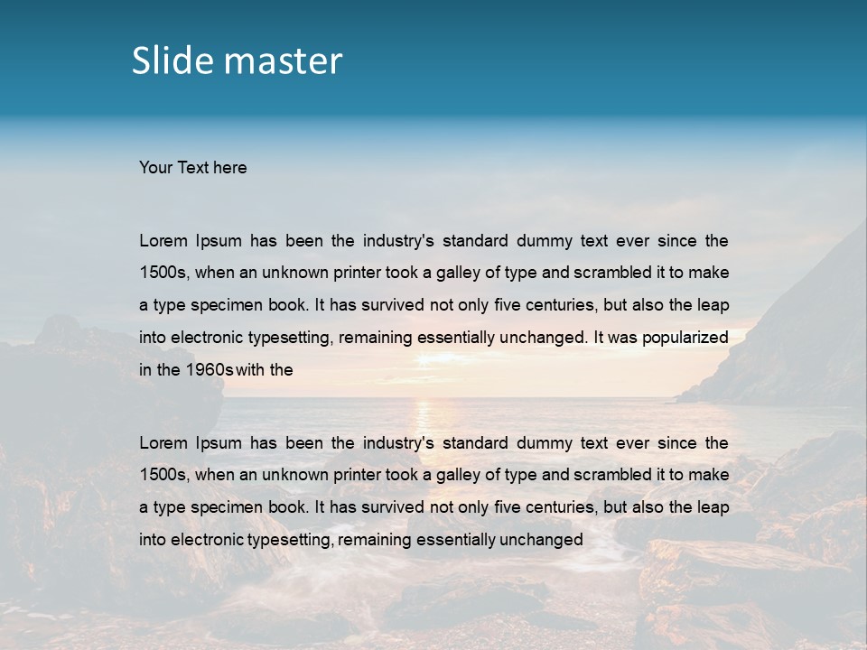 Rocks Water Landschaften PowerPoint Template