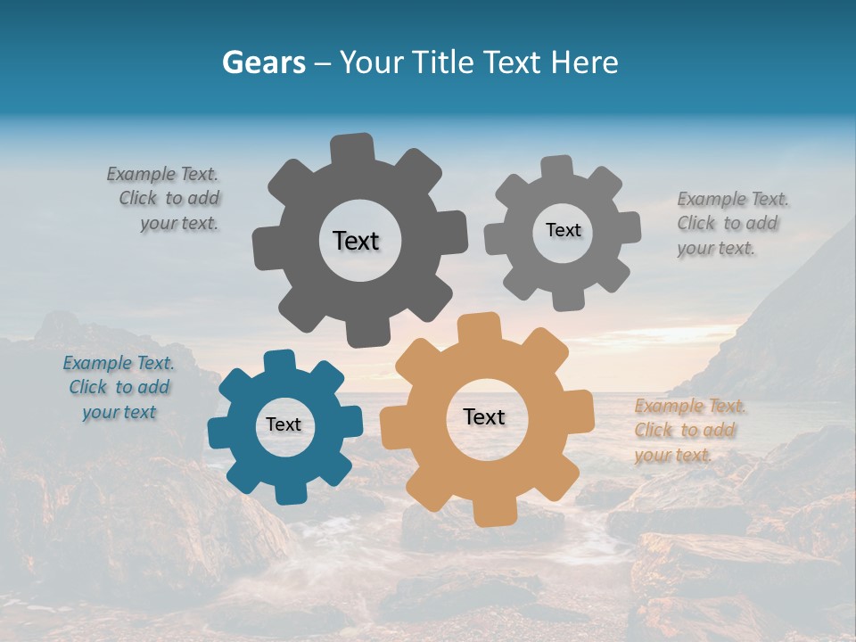 Rocks Water Landschaften PowerPoint Template