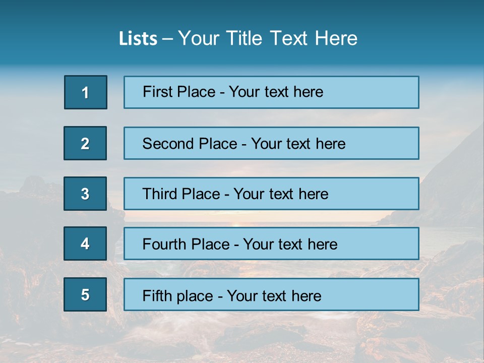 Rocks Water Landschaften PowerPoint Template