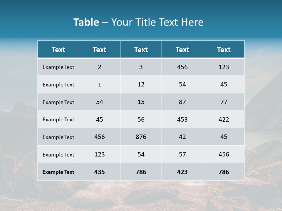 Rocks Water Landschaften PowerPoint Template