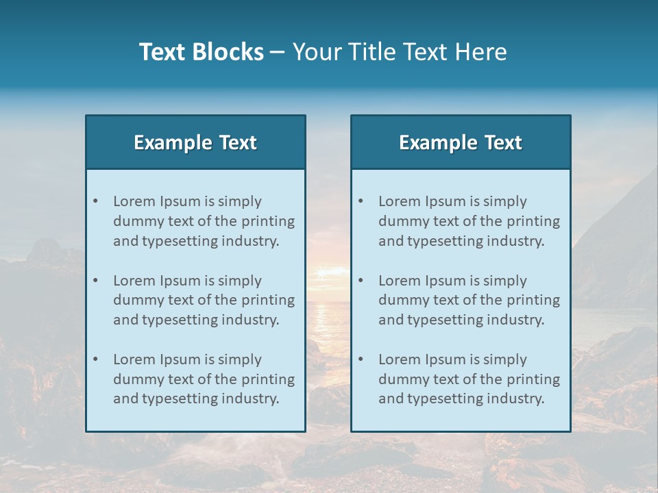 Rocks Water Landschaften PowerPoint Template