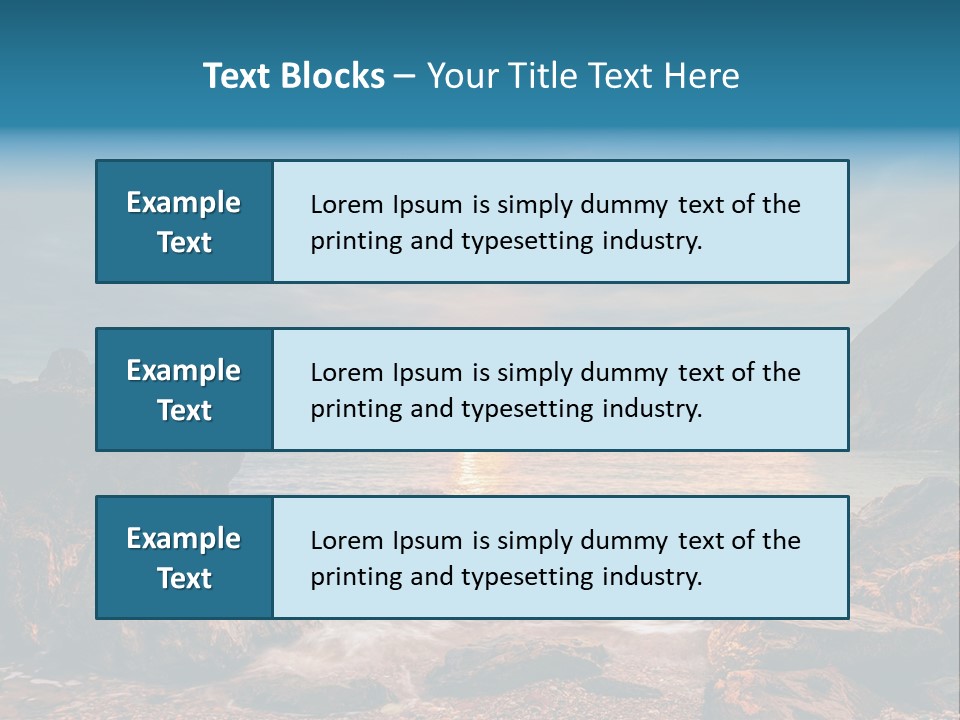 Rocks Water Landschaften PowerPoint Template