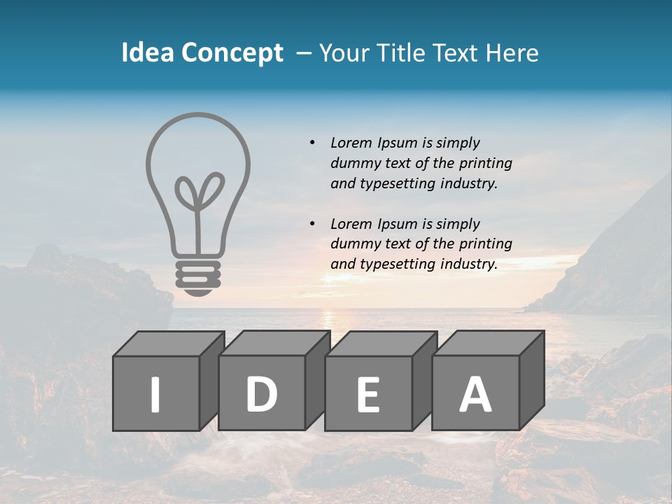 Rocks Water Landschaften PowerPoint Template