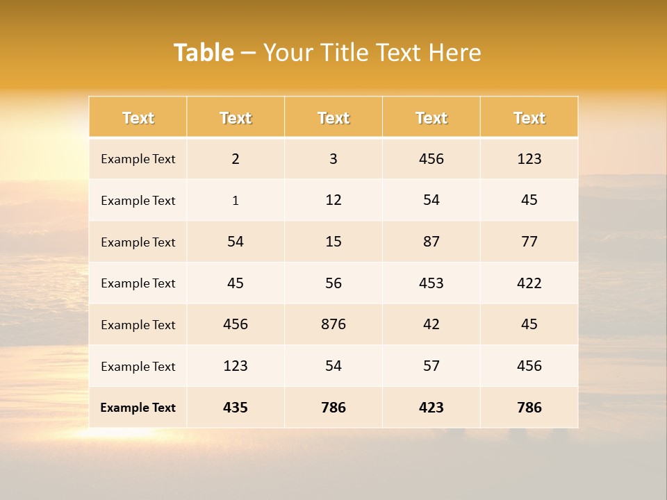 Sunset Sport Dawn PowerPoint Template