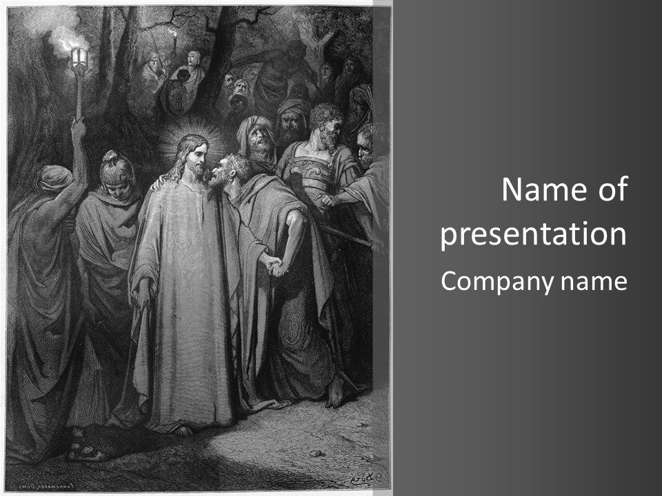 Holy Christ Old PowerPoint Template